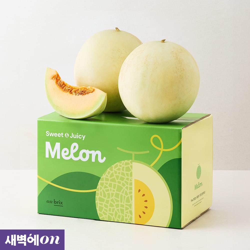 [새벽에On] 쫀득 달콤한 신품종, 오렌지듀 멜론 1입 / 2입 (15brix)